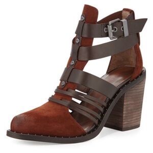 Luxury Rebel Mandy Strappy Sandal with Boot Heels Sz 10/41